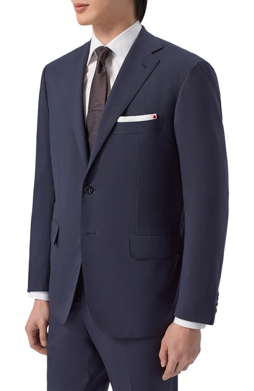 Шерстяной костюм Kiton UA81K01274_001 Синий  UA81K01274_001 Фото 2