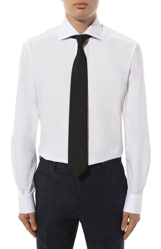 Хлопковая сорочка Kiton UCCH0660101 Белый  UCCH0660101 Фото 3