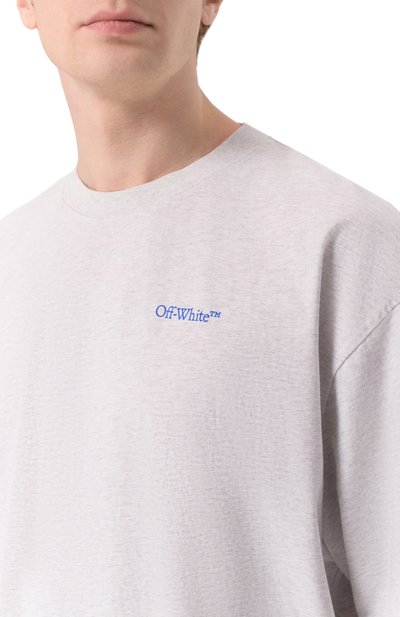 Хлопковая футболка OFF-WHITE, арт. 0MAA120F25JER00M, фото 5