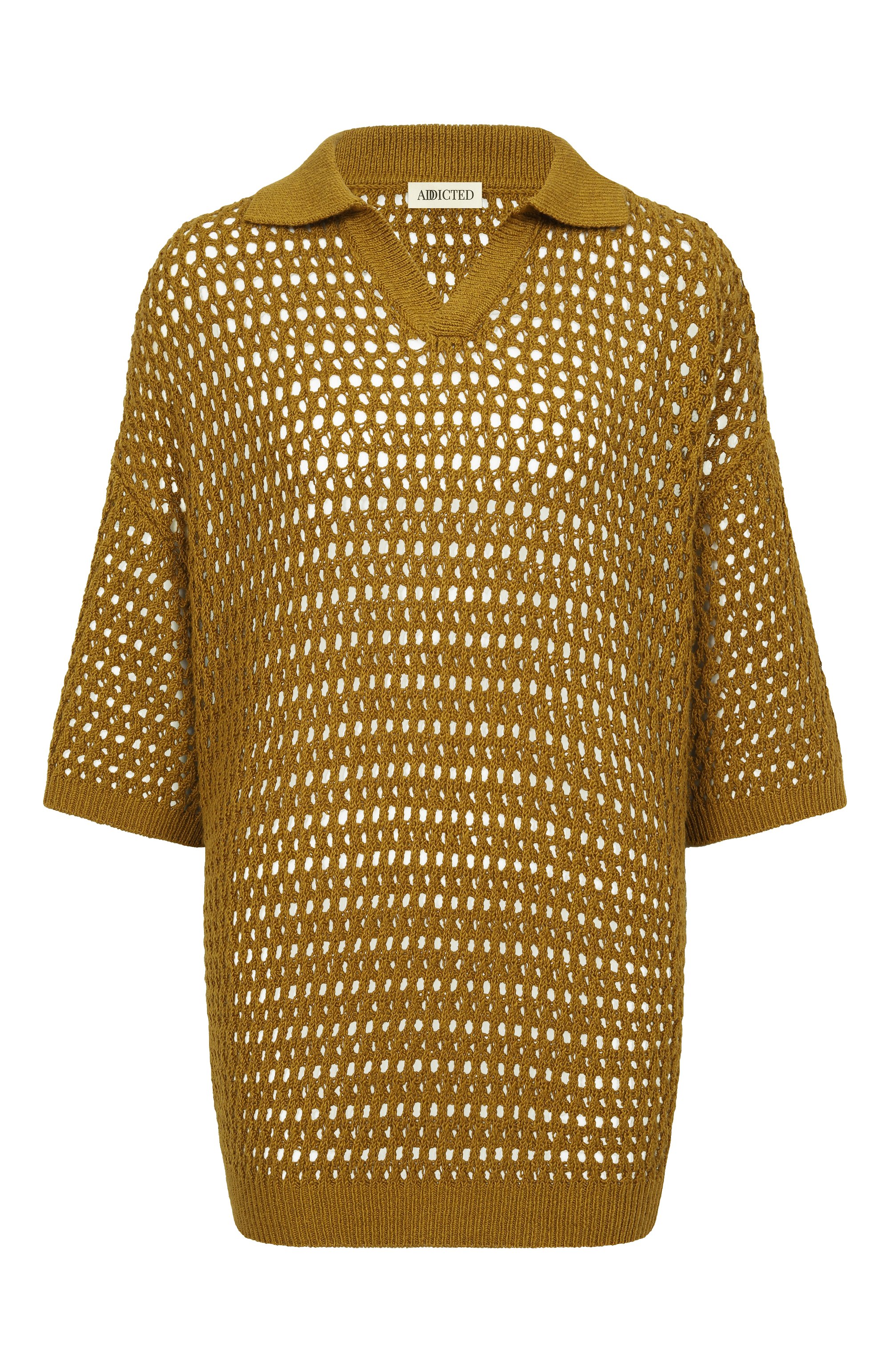 Хлопковое поло ADDICTED темно-бежевого цвета по цене 25560 руб., арт. AC1224, фото 1 Хлопковое поло ADDICTED, арт. AC1224, фото 1