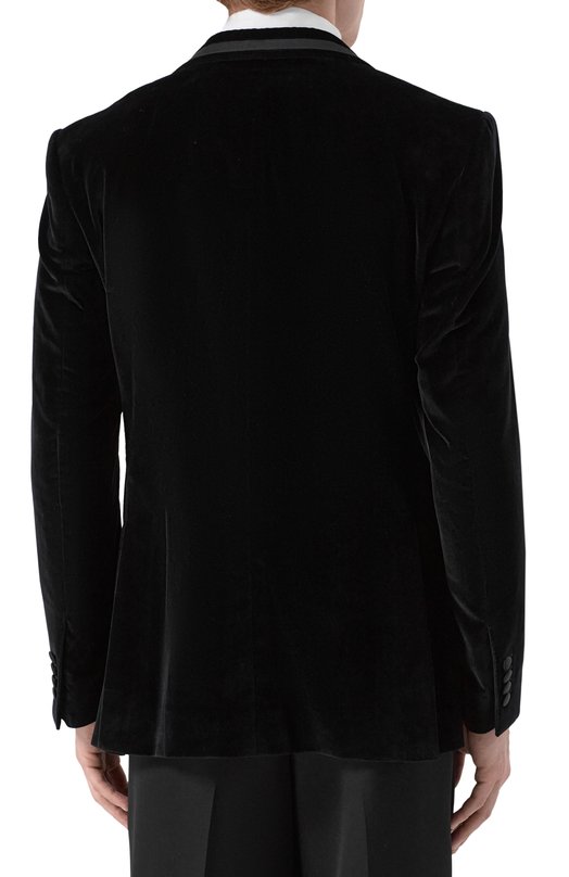 Бархатный пиджак Dolce & Gabbana G2V08T/FUVG7 Чёрный  G2V08T/FUVG7 Фото 4