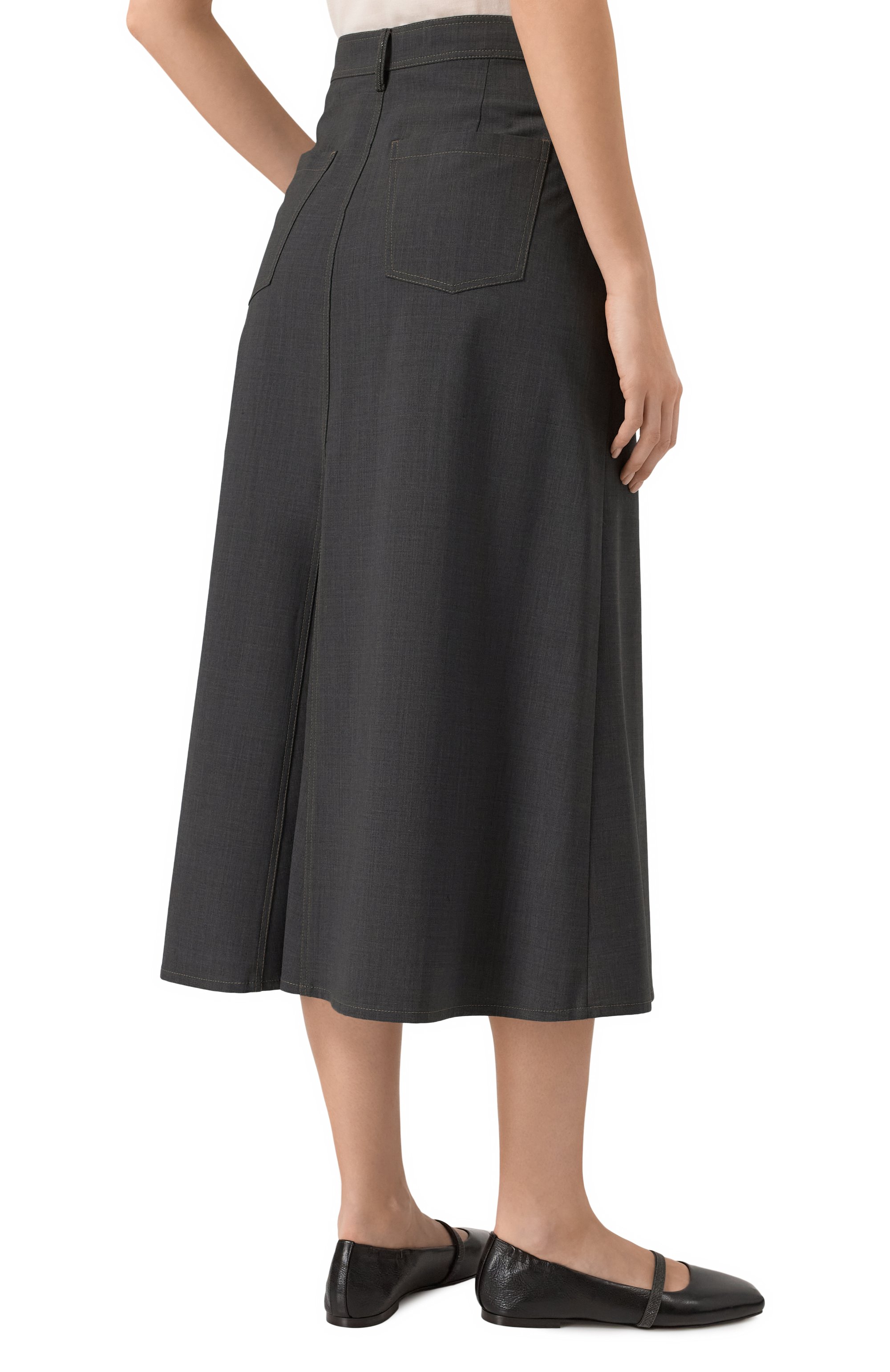 Шерстяная юбка BRUNELLO CUCINELLI, арт. M0W07G3740, фото 4