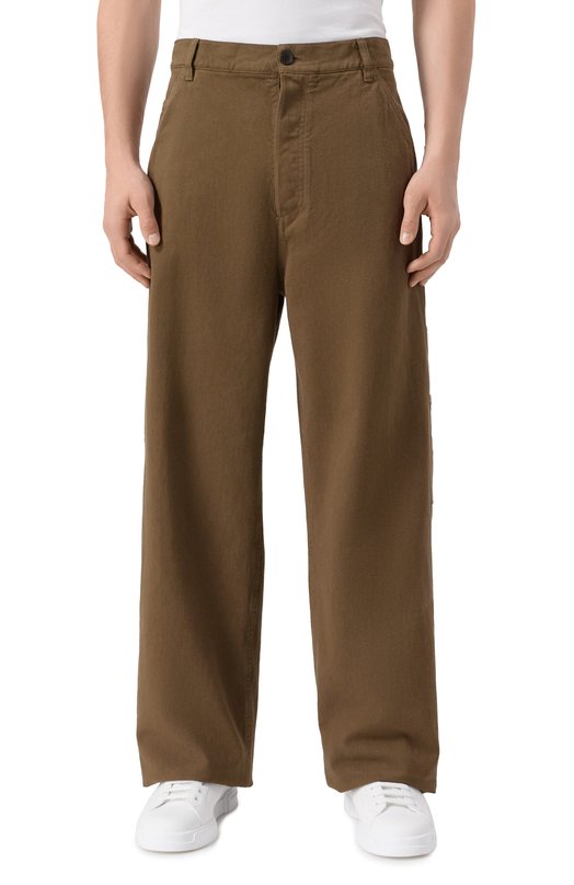 Хлопковые брюки Dries Van Noten 020934-2043-705 Коричневый  020934-2043-705 Фото 3