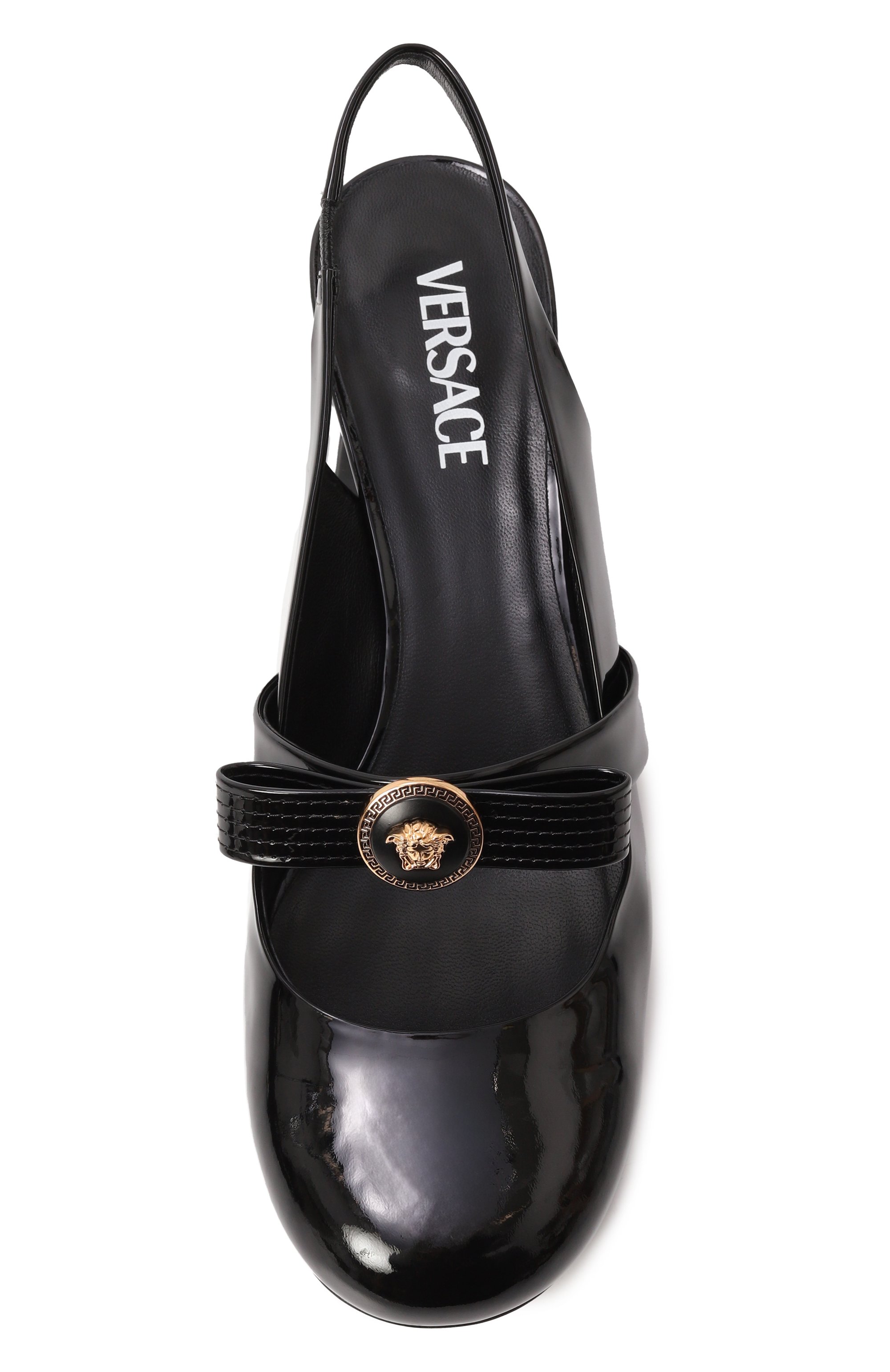 Лакированные туфли gianni ribbon 35 VERSACE, арт. 1018457/D2VE, фото 6