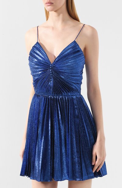 Шелковое платье SAINT LAURENT синего цвета по цене 329000 руб., арт. 573381/Y298V, фото 3 Шелковое платье SAINT LAURENT, арт. 573381/Y298V, фото 3