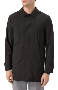 Мужской плащ STEFANO RICCI черного цвета, арт. M6J5100031/PL001H_SET | Фото 3 (Драгоценные камни: Проставлено; Длина (верхняя одежда): Короткие; Материал сплава: Проставлено; Рукава: Длинные; Мужское Кросс-КТ: Плащ-верхняя одежда; Стили: Кэжуэл; Материал внешний: Синтетический материал)