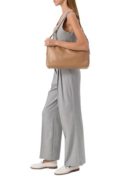 Женская сумка furla sfera soft large FURLA светло-коричневого цвета, арт. WB01365/BX3168 | Фото 7 (Материал: Натуральная кожа; Размер: large)