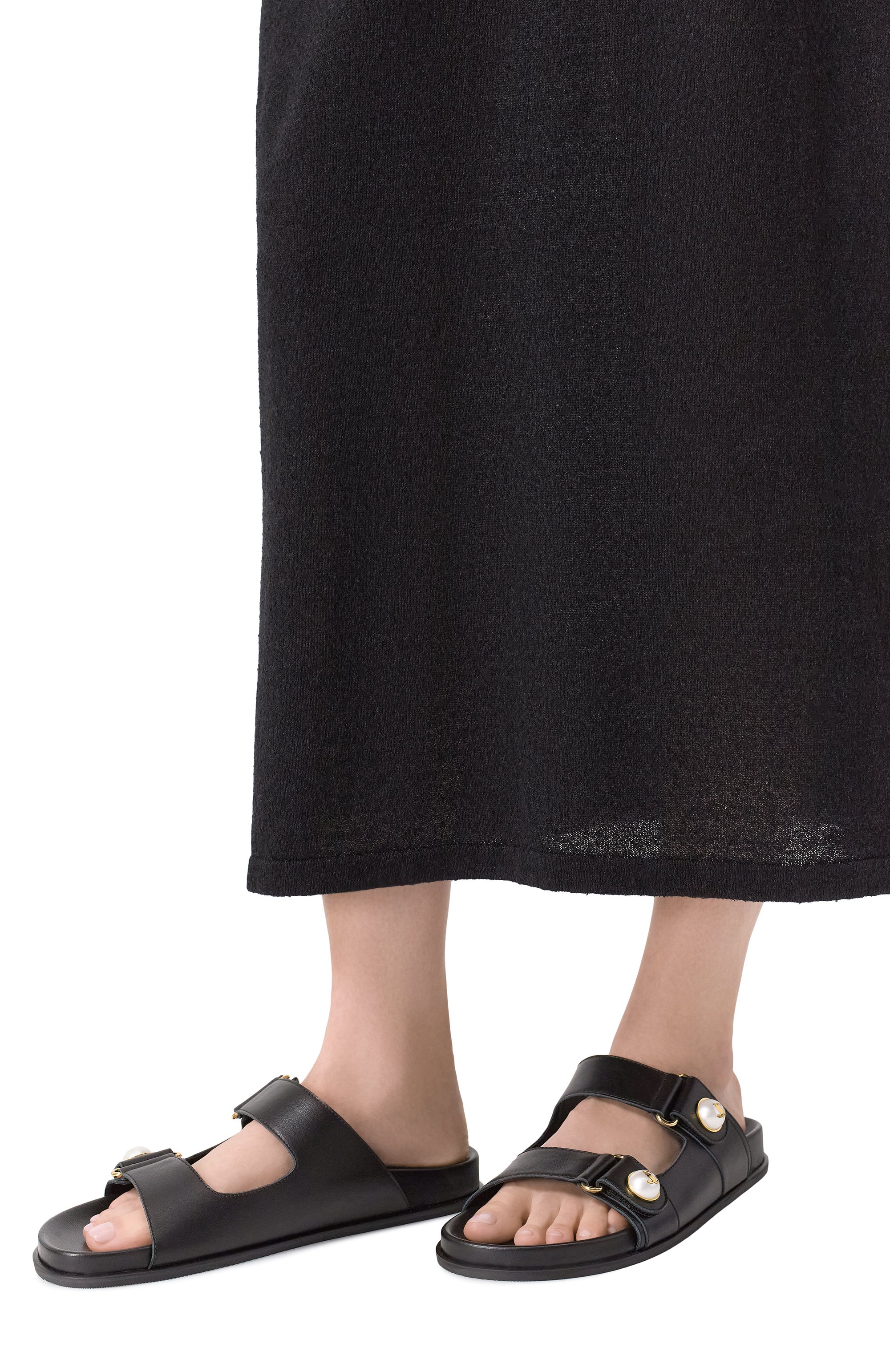 Кожаные шлепанцы fayence JIMMY CHOO, арт. FAYENCE SANDAL/SQM, фото 2