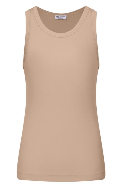 Женская хлопковая майка BRUNELLO CUCINELLI, арт. MPTC8FX230