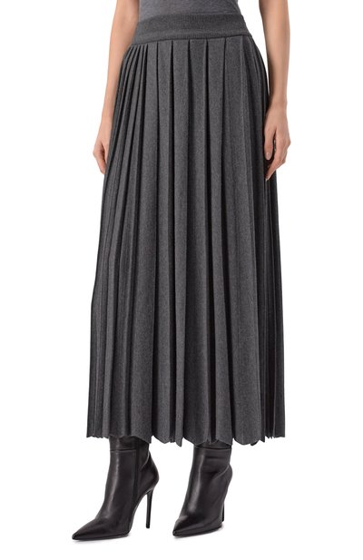 Юбка из шелка и кашемира FREEAGE серого цвета по цене 89540 руб., арт. W26.SK036.6030.991, фото 3 Юбка из шелка и кашемира FREEAGE, арт. W26.SK036.6030.991, фото 3