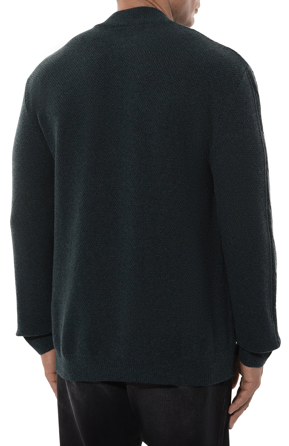 Свитер из шерсти и кашемира ZILLI темно-зеленого цвета по цене 148000 руб., арт. KZMN01M0223VCAB00/62, фото 4 Свитер из шерсти и кашемира ZILLI, арт. KZMN01M0223VCAB00/62, фото 4