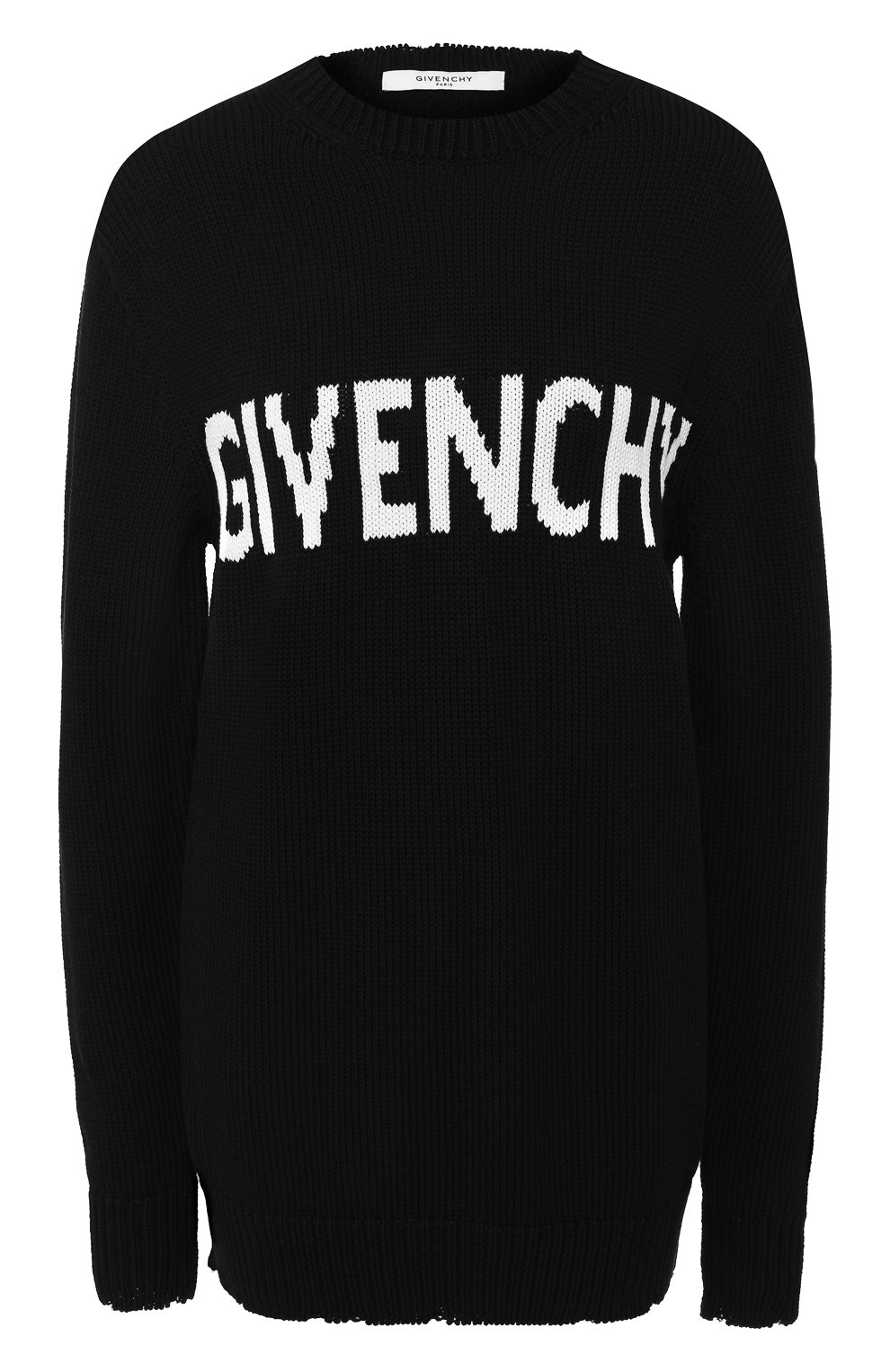 Хлопковый пуловер GIVENCHY черно-белого цвета по цене 61400 руб., арт. BW907F4Z5B, фото 1 Хлопковый пуловер GIVENCHY, арт. BW907F4Z5B, фото 1