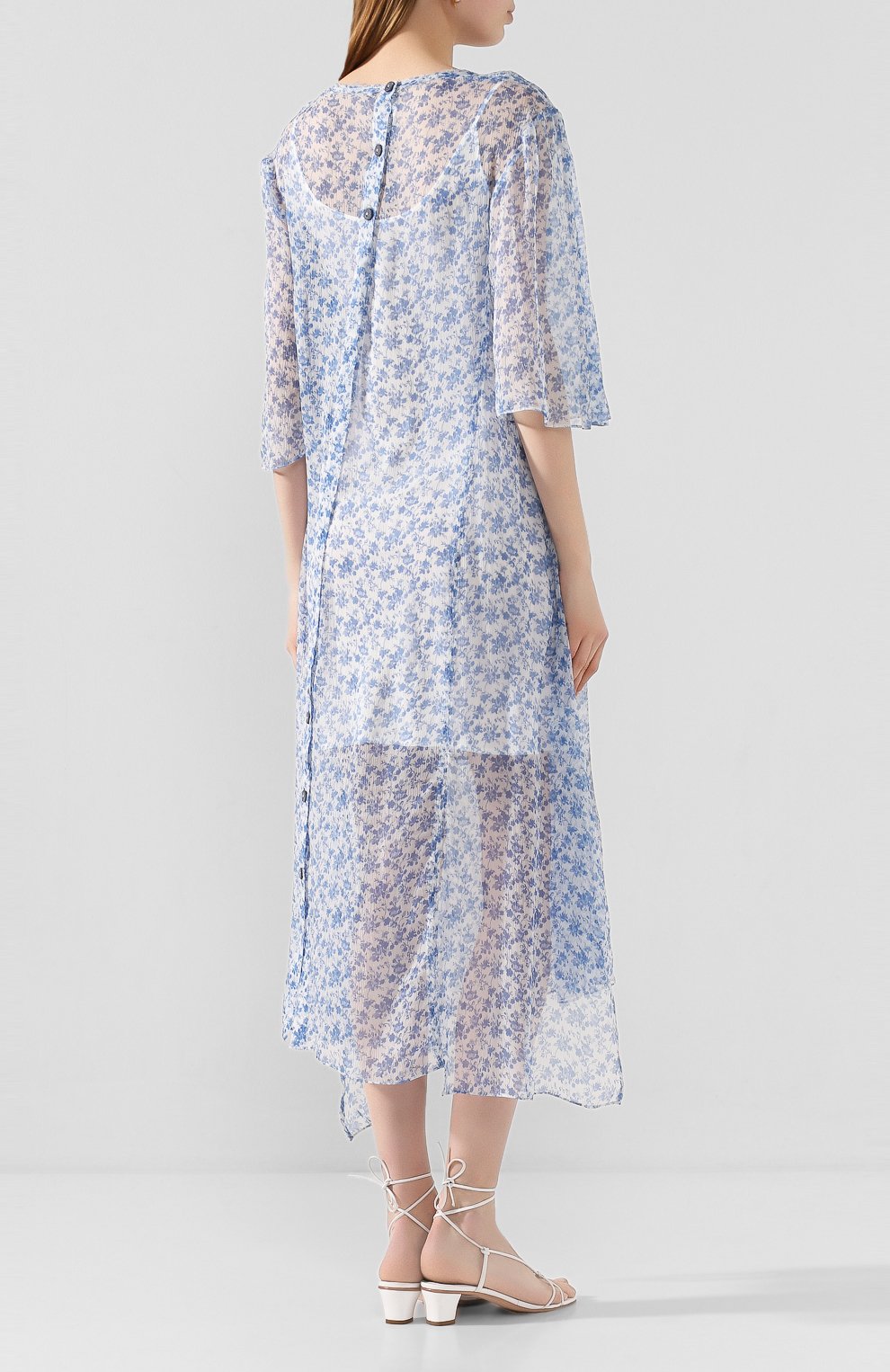 Шелковое платье ACNE STUDIOS голубого цвета по цене 84750 руб., арт. A20180, фото 4 Шелковое платье ACNE STUDIOS, арт. A20180, фото 4
