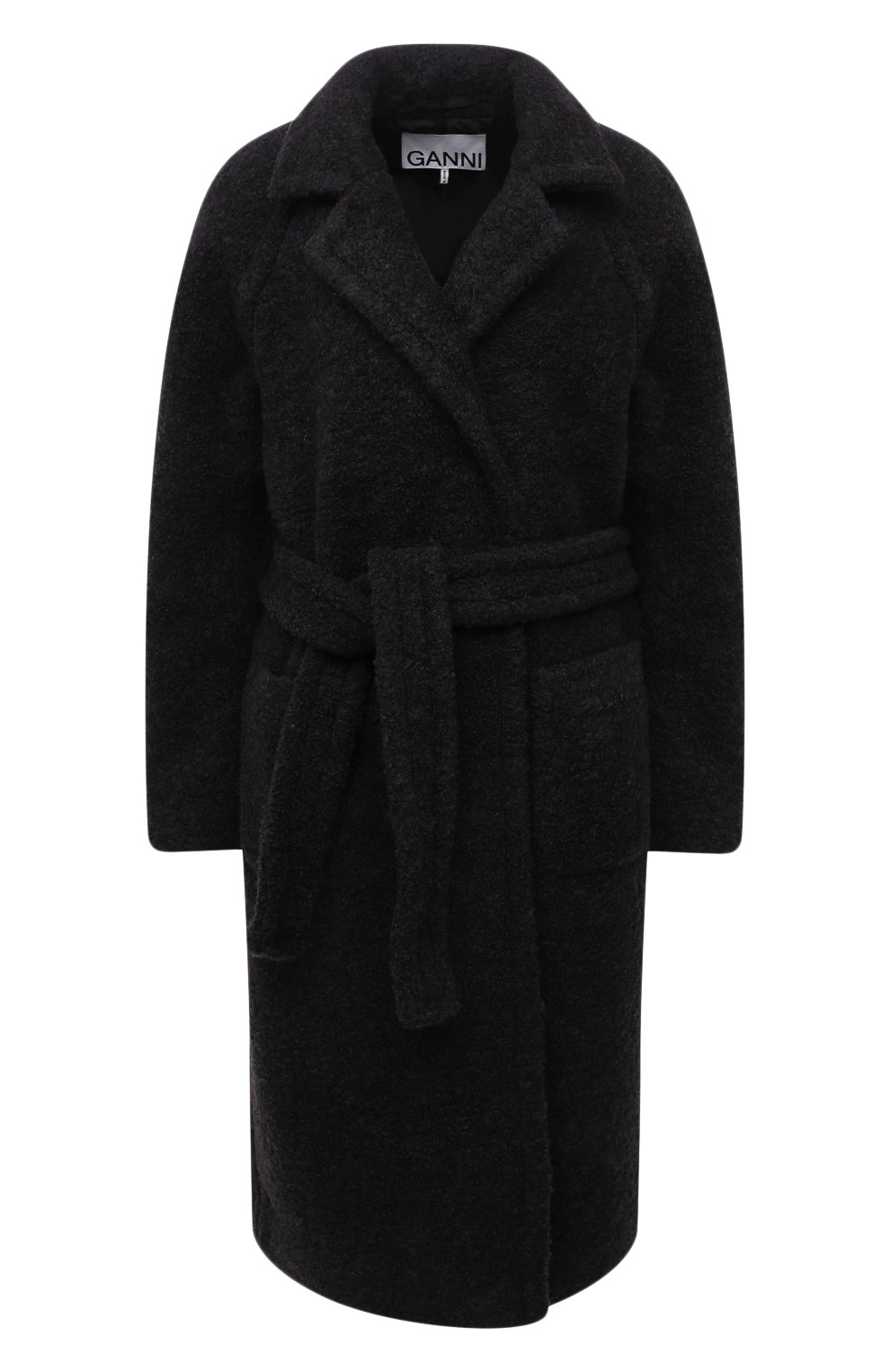 Пальто GANNI темно-серого цвета по цене 45850 руб., арт. F6258, фото 1 Пальто GANNI, арт. F6258, фото 1