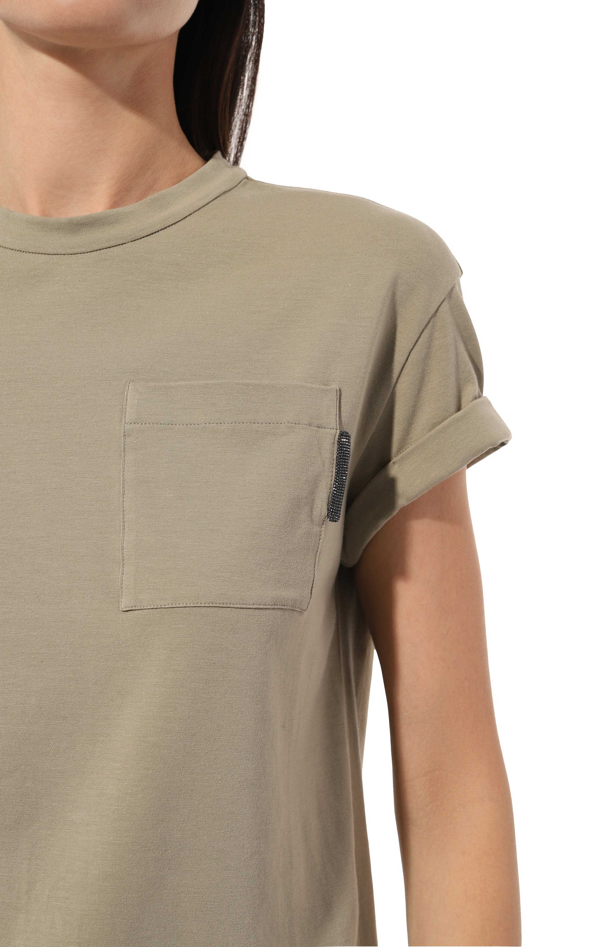 Хлопковая футболка BRUNELLO CUCINELLI, арт. M0T18BB300, фото 5