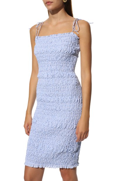 Хлопковое платье MIU MIU голубого цвета по цене 170000 руб., арт. MF4526-2AP2-F0012, фото 3 Хлопковое платье MIU MIU, арт. MF4526-2AP2-F0012, фото 3