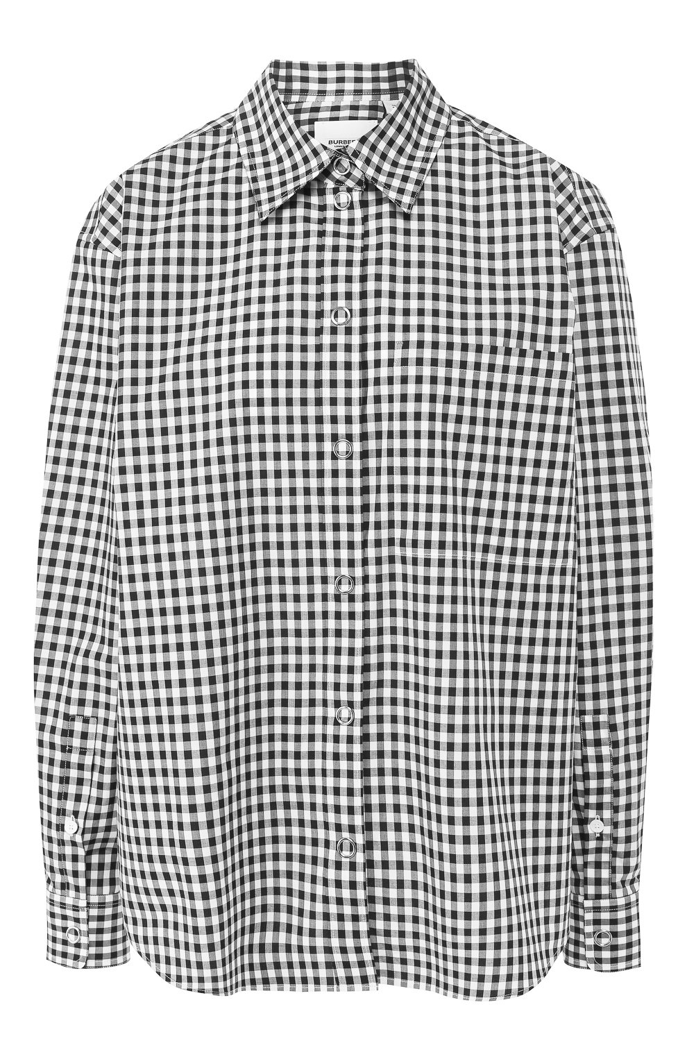 Хлопковая рубашка BURBERRY черно-белого цвета по цене 69950 руб., арт. 4548964, фото 1 Хлопковая рубашка BURBERRY, арт. 4548964, фото 1