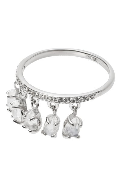 Кольцо water с лунными камнями MOONKA серебряного цвета по цене 11100 руб., арт. wt-tr-mns, фото 3 Кольцо water с лунными камнями MOONKA, арт. wt-tr-mns, фото 3