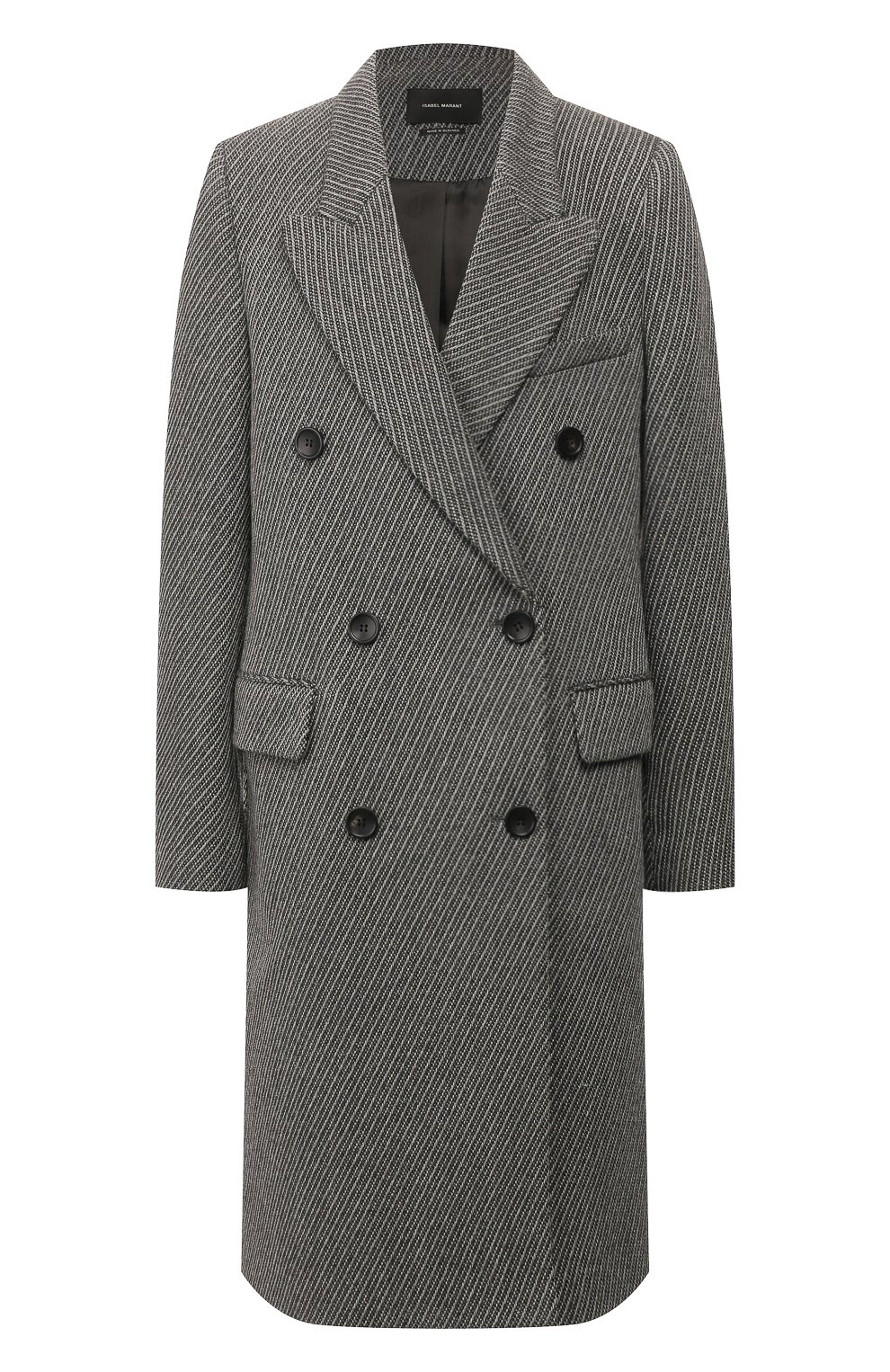 Шерстяное пальто ISABEL MARANT серого цвета по цене 139500 руб., арт. MA0710-20P009I/HARRY, фото 1 Шерстяное пальто ISABEL MARANT, арт. MA0710-20P009I/HARRY, фото 1