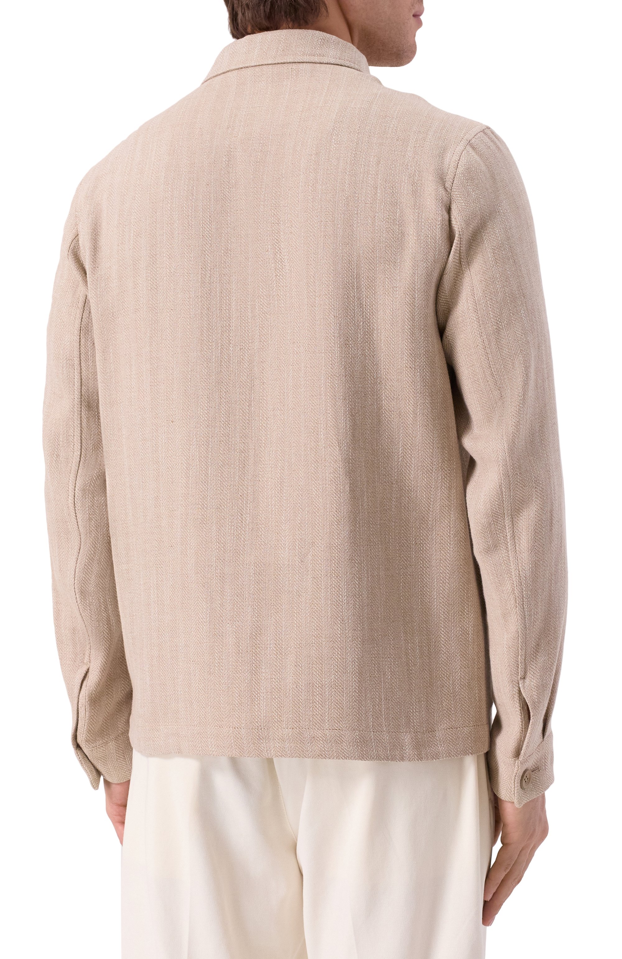 Куртка-рубашка из хлопка и льна HERNO, арт. GI000504U/13243, фото 4