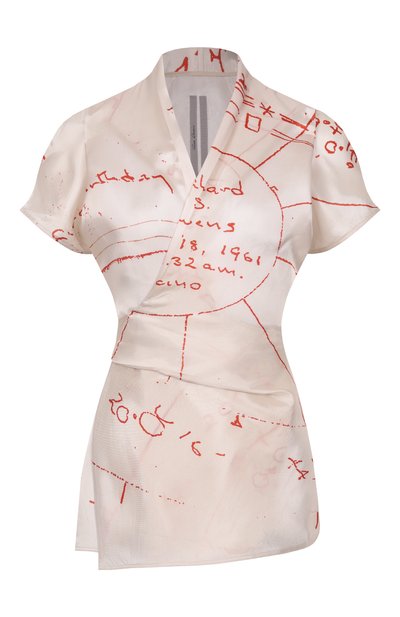 Женская атласная блузка RICK OWENS, арт. RP01F6233/KP1