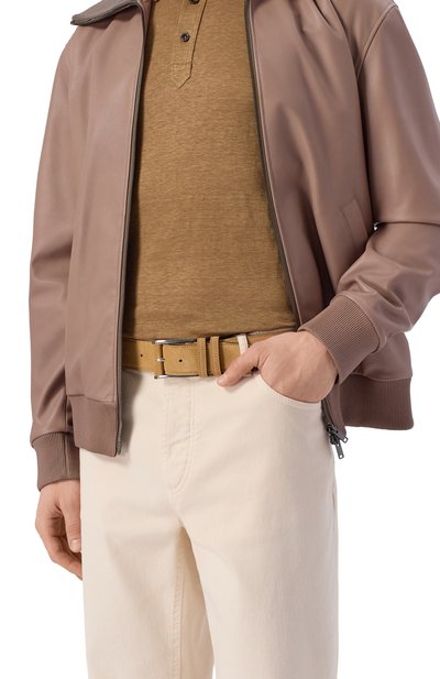 Мужской замшевый ремень KITON, арт. USC7140N00108