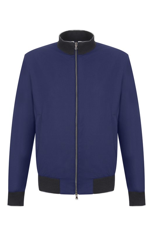Шерстяной бомбер Sartoria Latorre CTS062/UJ0935 Синий CTS062/UJ0935