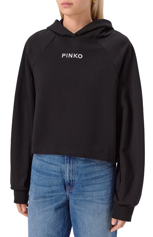 Хлопковое худи Pinko 105726/A2UR Чёрный  105726/A2UR Фото 3