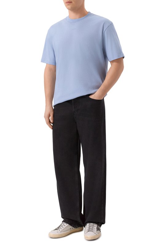 Хлопковая футболка HUGO 50488330 Голубой  50488330 Фото 2