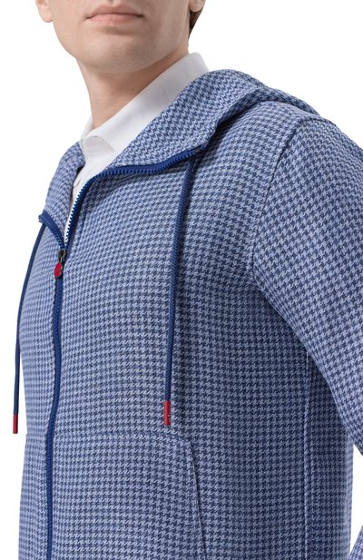 Рубашка изо льна и шелка KITON синего цвета по цене 168000 руб., арт. UMC010K0631G, фото 5 Рубашка изо льна и шелка KITON, арт. UMC010K0631G, фото 5