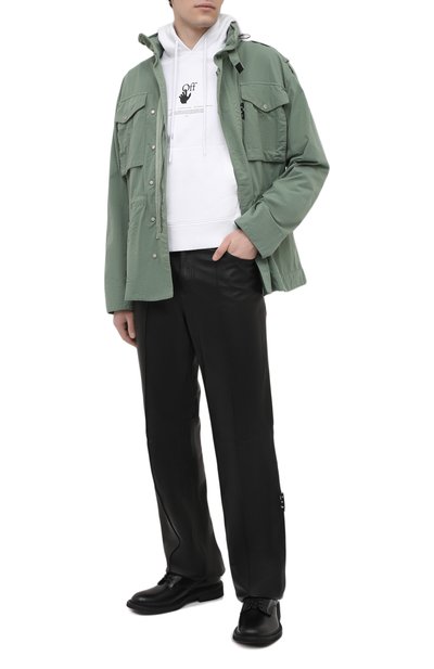 Хлопковое худи OFF-WHITE белого цвета по цене 49950 руб., арт. 0MBB034R21FLE005, фото 2 Хлопковое худи OFF-WHITE, арт. 0MBB034R21FLE005, фото 2