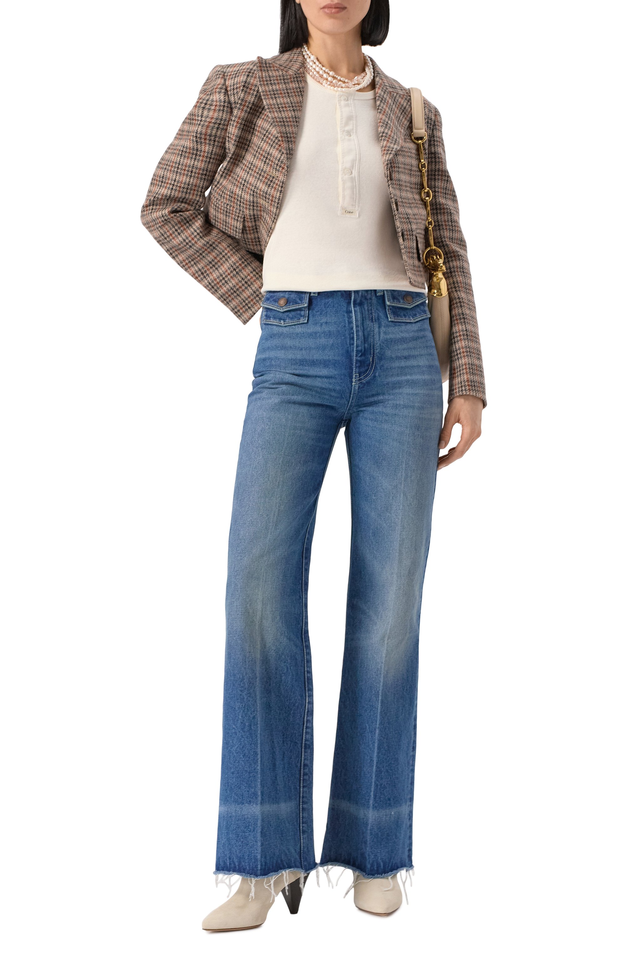 Хлопковый лонгслив-хенли CHLOÉ, арт. CH25UJH14180, фото 2