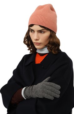 Женские кашемировые перчатки JIL SANDER серого цвета, арт. J02TS0001/J13201 | Фото 2 (Материал: Текстиль, Кашемир, Шерсть; Материал сплава: Проставлено; Нос: Не проставлено)