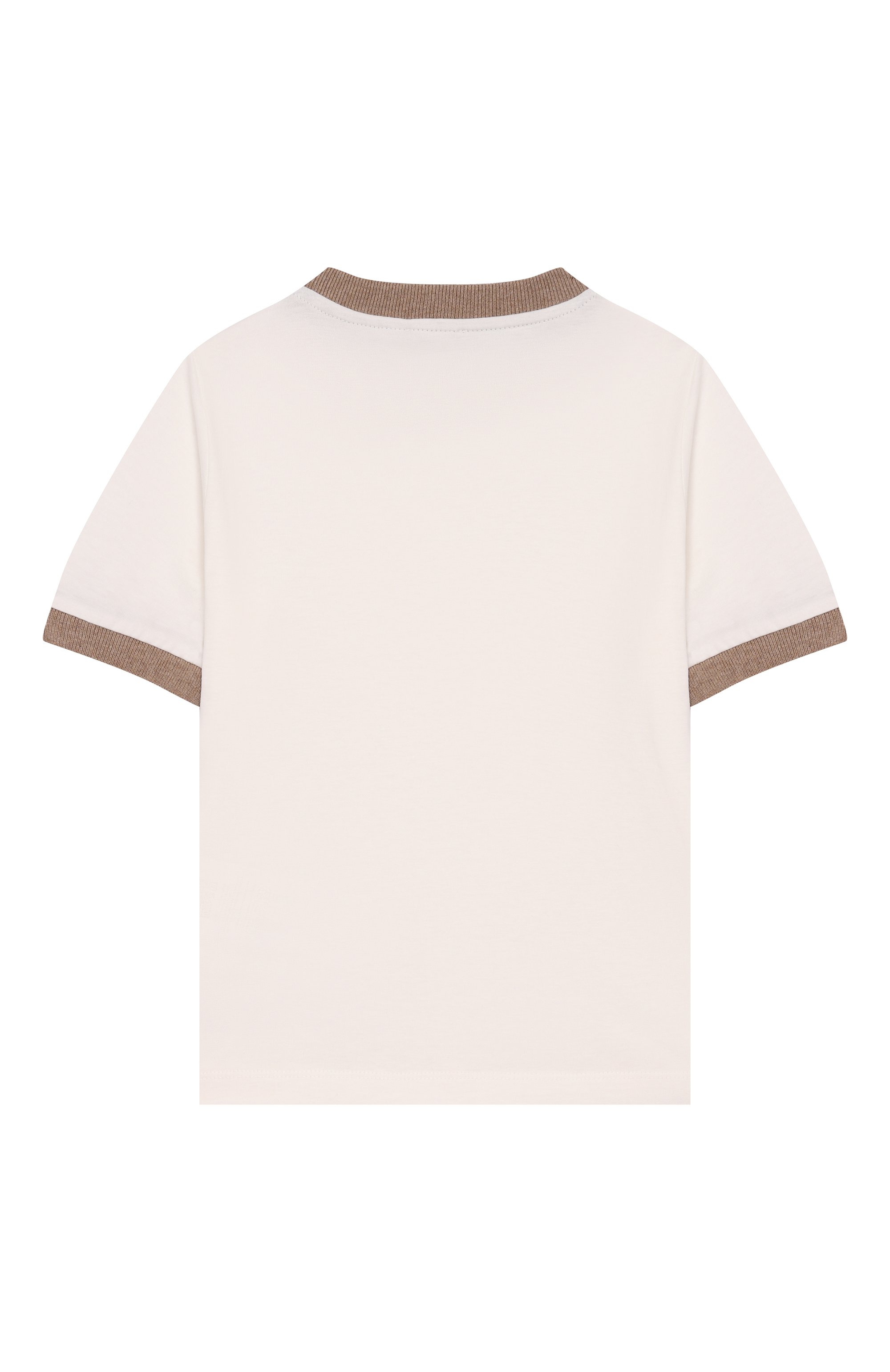 Хлопковая футболка ELEVENTY кремового цвета по цене 11000 руб., арт. EY8P41/Z3708, фото 2 Хлопковая футболка ELEVENTY, арт. EY8P41/Z3708, фото 2