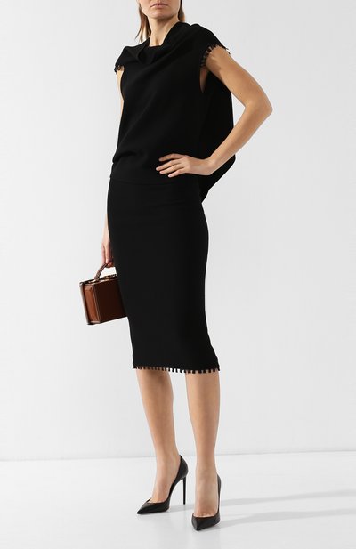 Шерстяной топ ROLAND MOURET черного цвета по цене 41050 руб., арт. PS19/S6100/F0248, фото 2 Шерстяной топ ROLAND MOURET, арт. PS19/S6100/F0248, фото 2