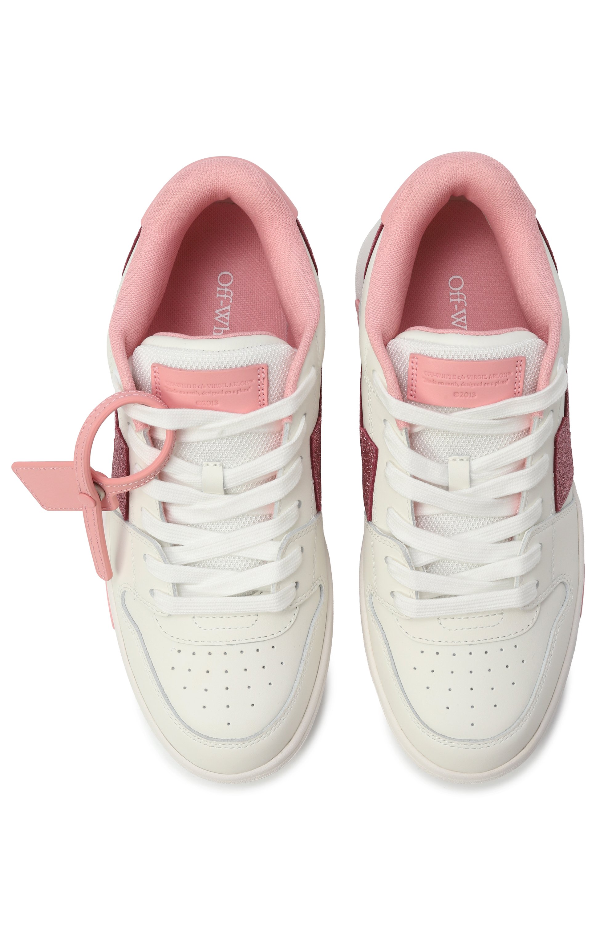 Кожаные кеды out of office OFF-WHITE, арт. 0GIA007S25LEA002/37-38, фото 4