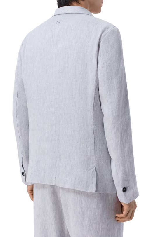 Льняной пиджак Hannes Roether J0P32PE.6048/ Серый  J0P32PE.6048/ Фото 4