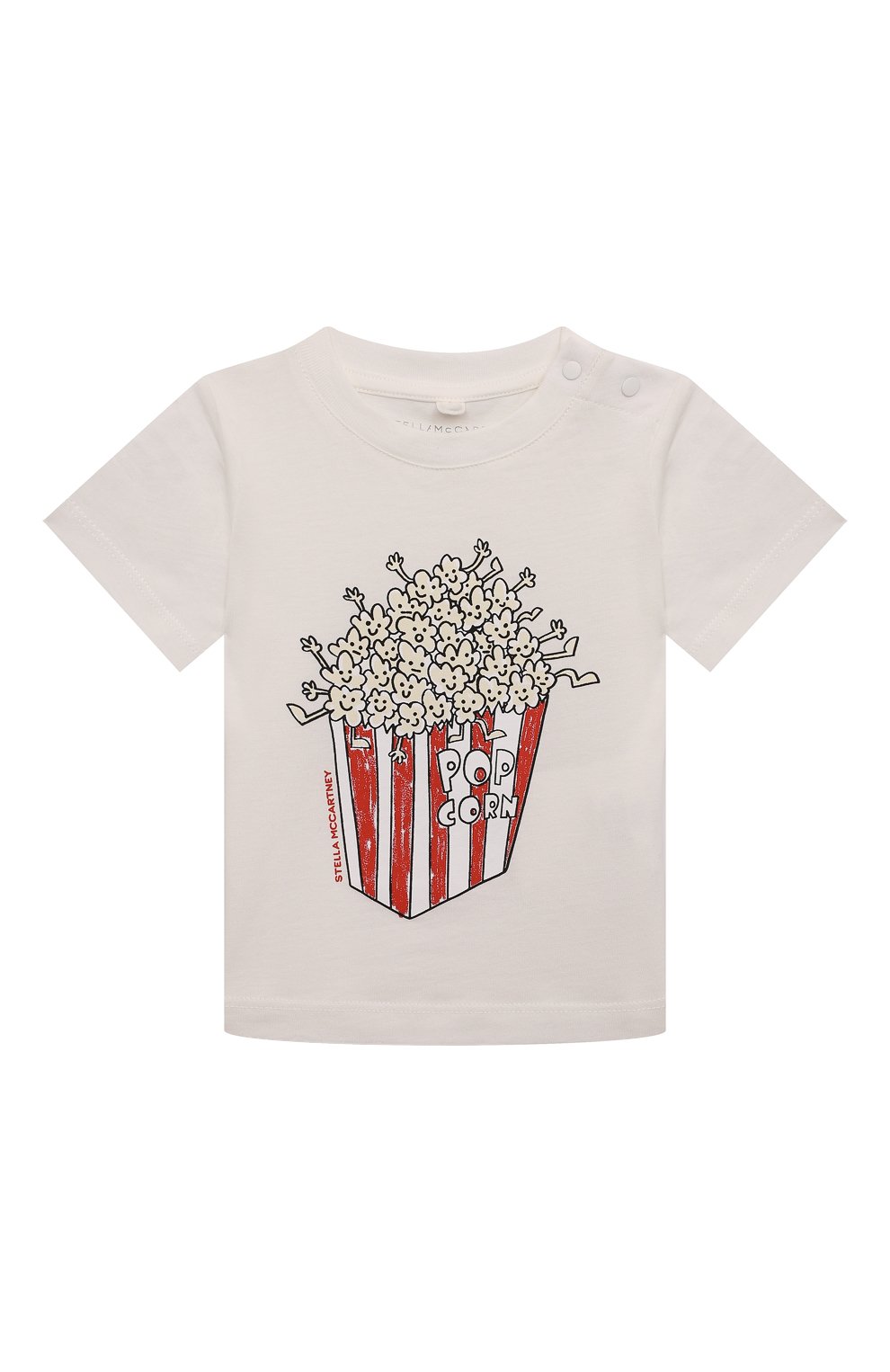 Хлопковая футболка STELLA MCCARTNEY кремового цвета по цене 6930 руб., арт. TS8501, фото 1 Хлопковая футболка STELLA MCCARTNEY, арт. TS8501, фото 1