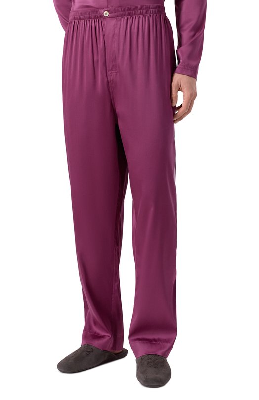Шелковые домашние брюки Kiton UNWT010K0245H10 Розовый  UNWT010K0245H10 Фото 3