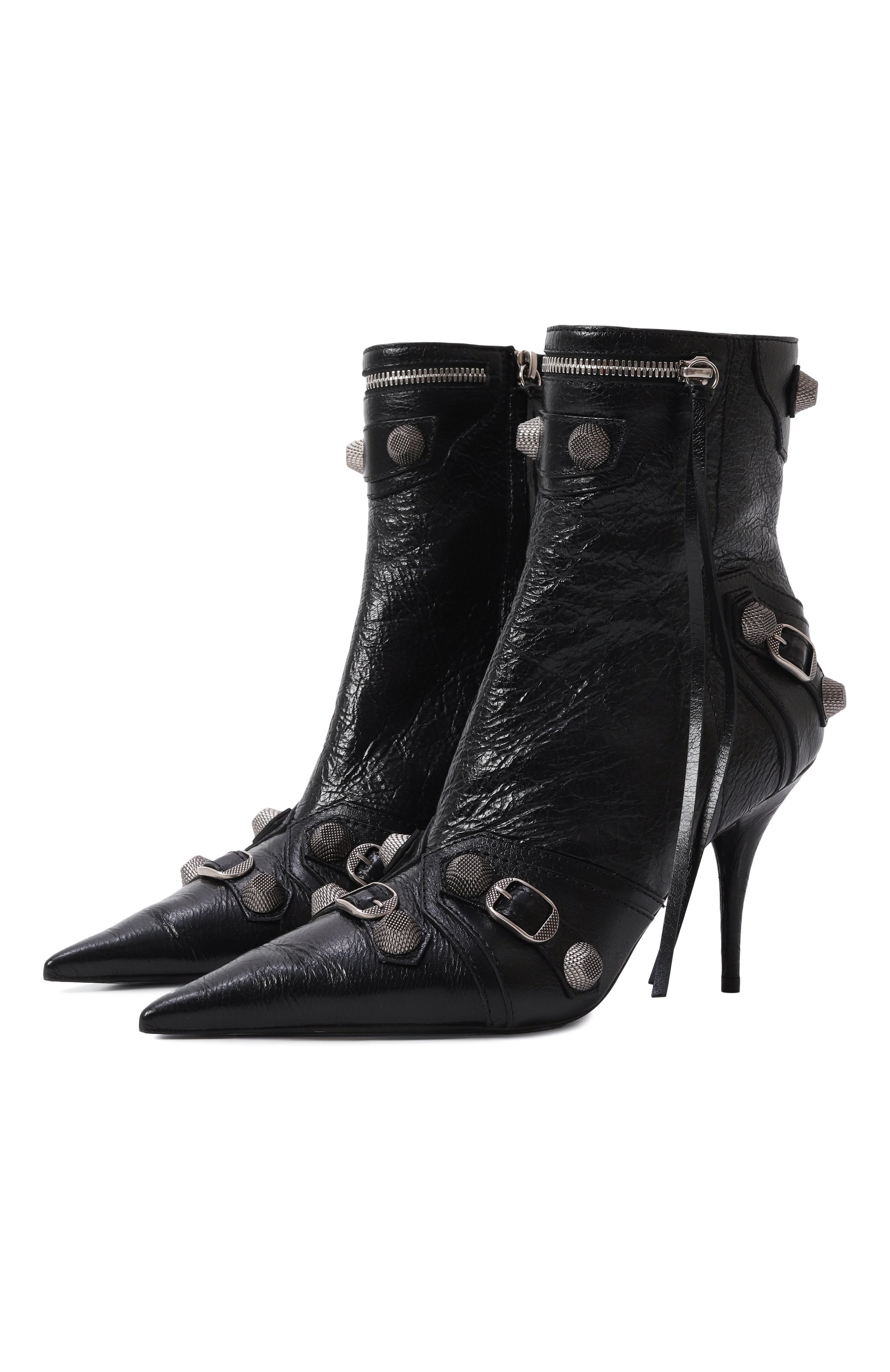 Кожаные ботильоны cagole 90 BALENCIAGA, арт. 694379/WAD4E, фото 1