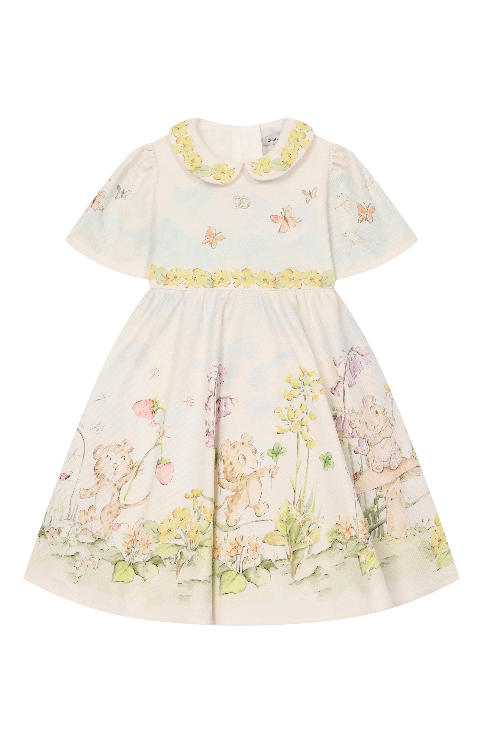 Комплект из платья и шорт DOLCE & GABBANA кремового цвета по цене 71950 руб., арт. L24DU9/G7P9D, фото 2 Комплект из платья и шорт DOLCE & GABBANA, арт. L24DU9/G7P9D, фото 2