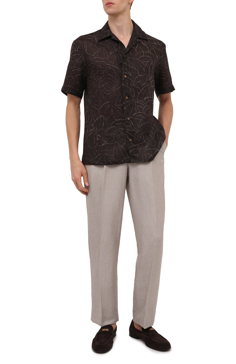 Брюки изо льна и шерсти BRIONI, арт. RPAI0N/P1115/CAPRI, фото 2