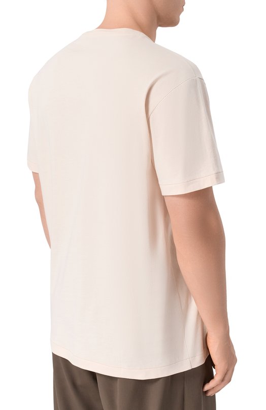 Хлопковая футболка Giorgio Brato TX26S1908C0TM Бежевый  TX26S1908C0TM Фото 4