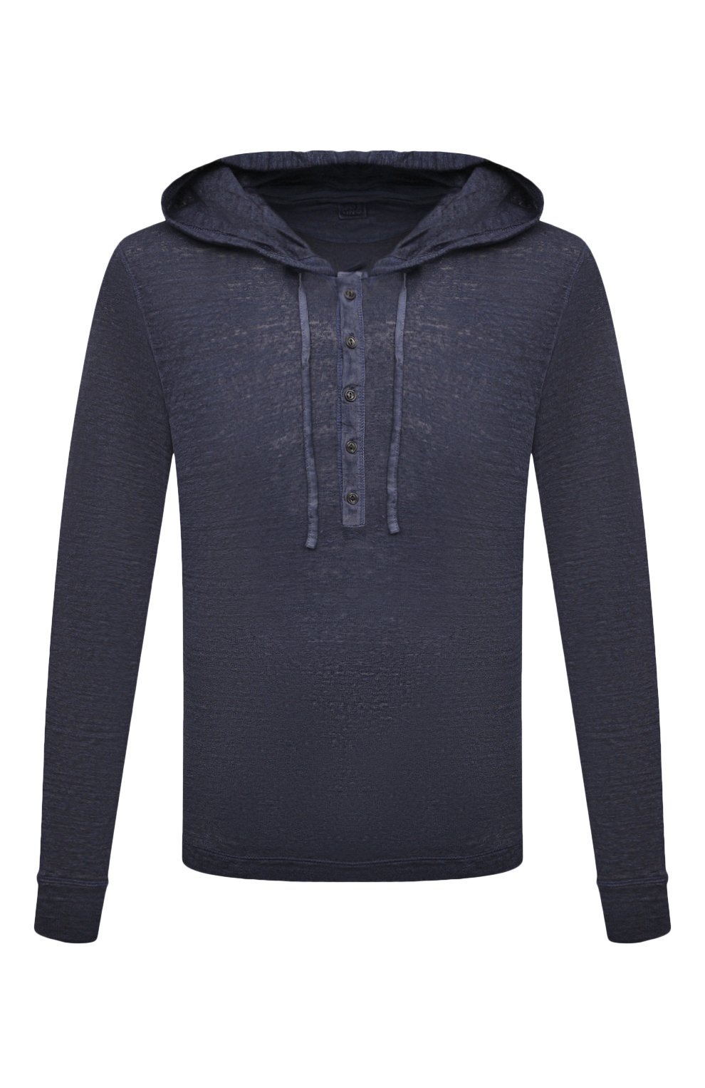 Льняной лонгслив-хенли 120% LINO темно-синего цвета по цене 26350 руб., арт. 31ALIM7553/000E908/S00, фото 1 Льняной лонгслив-хенли 120% LINO, арт. 31ALIM7553/000E908/S00, фото 1