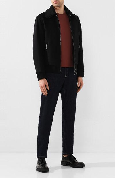 Бомбер из смеси шерсти и кашемира BURBERRY черного цвета по цене 210500 руб., арт. 8024102, фото 2 Бомбер из смеси шерсти и кашемира BURBERRY, арт. 8024102, фото 2