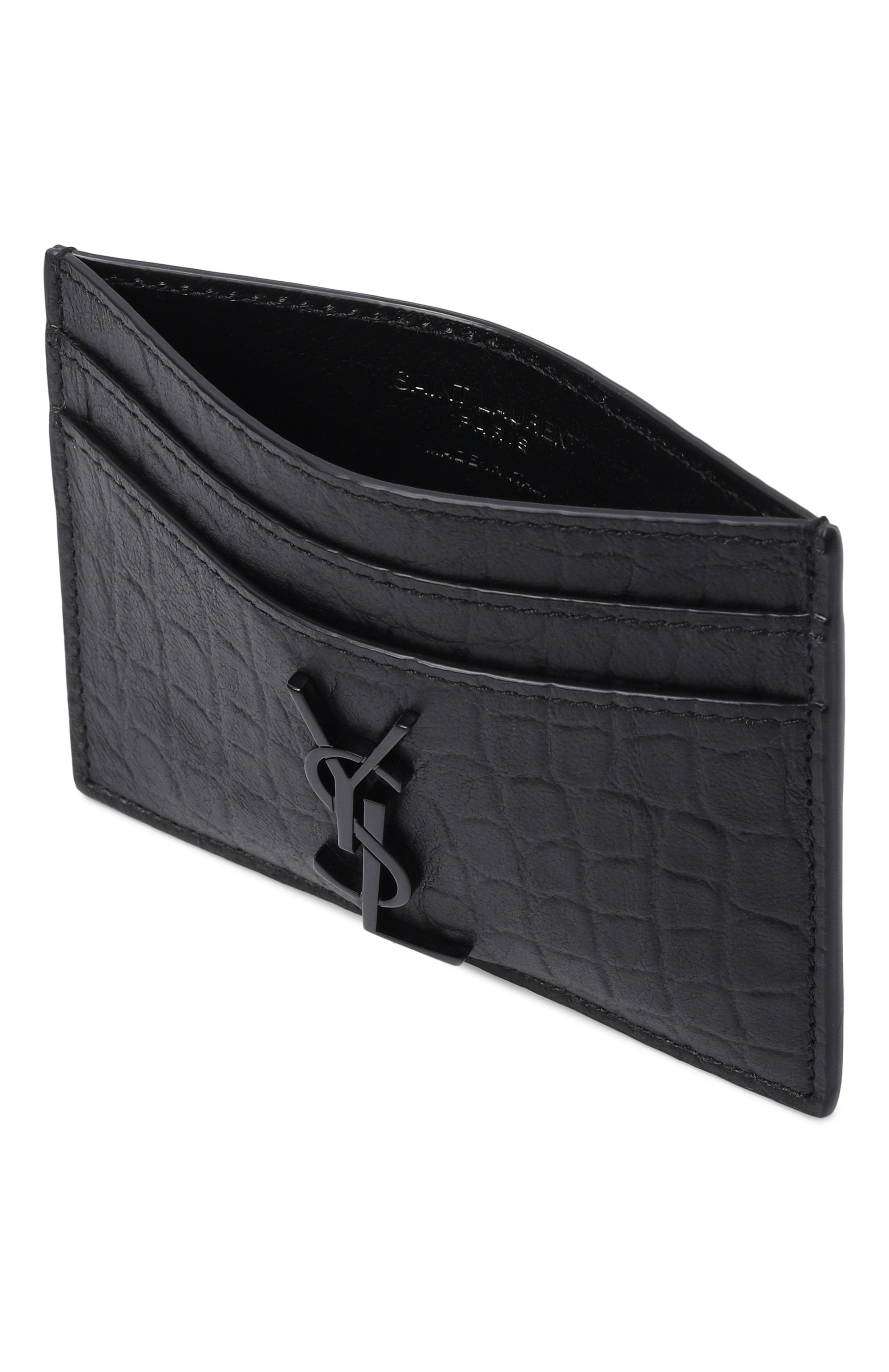 Кожаный футляр для кредитных карт SAINT LAURENT, арт. 485631/C9H0U, фото 3