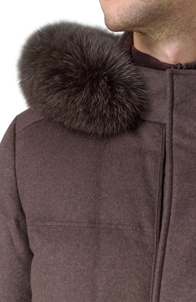 Пуховик из кашемира и шерсти норки с отделкой из лисицы STEFANO RICCI, арт. MDJ2300160/C069HC, фото 5