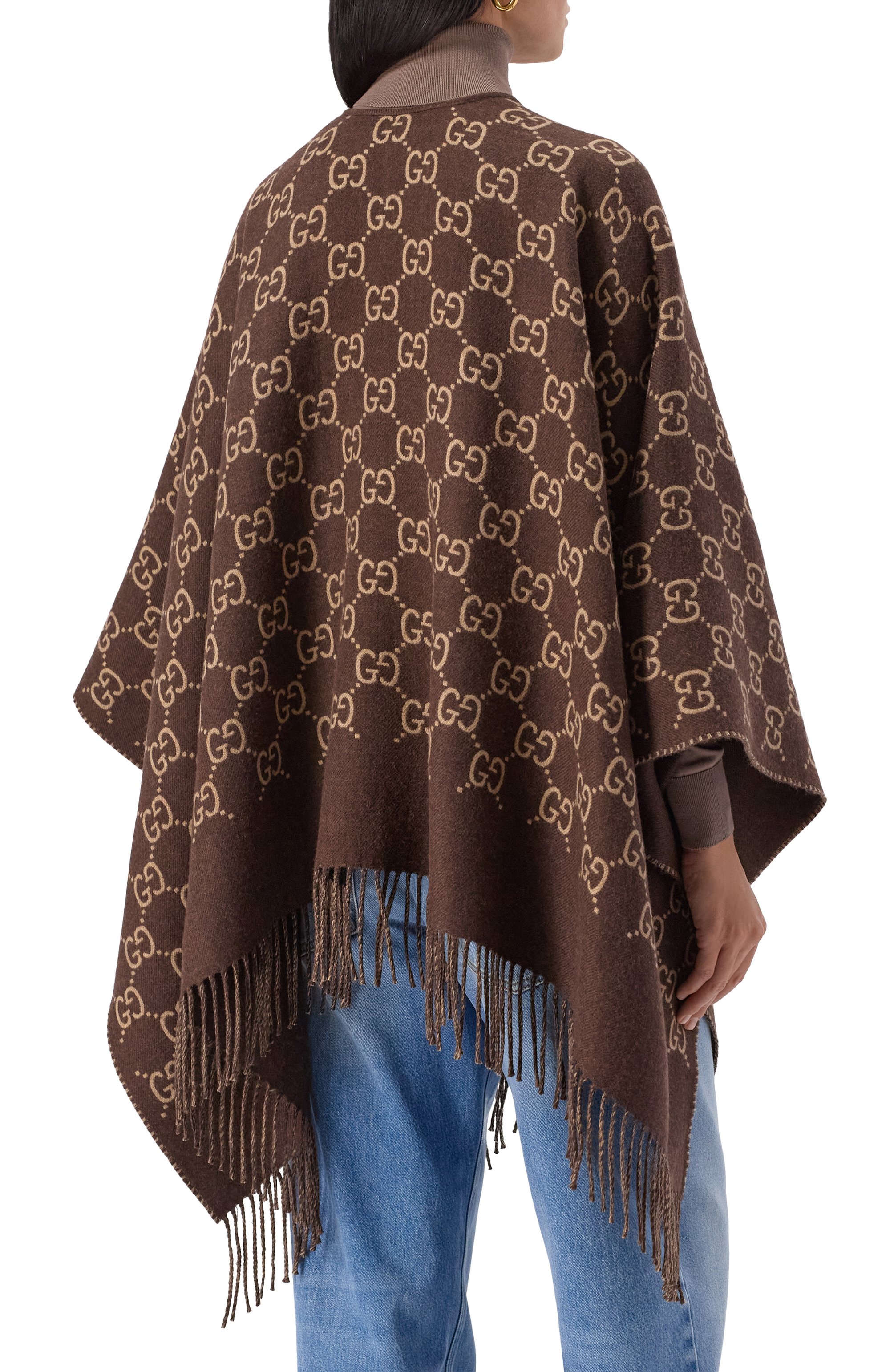 Шерстяное пончо GUCCI, арт. 817831/3G200, фото 3