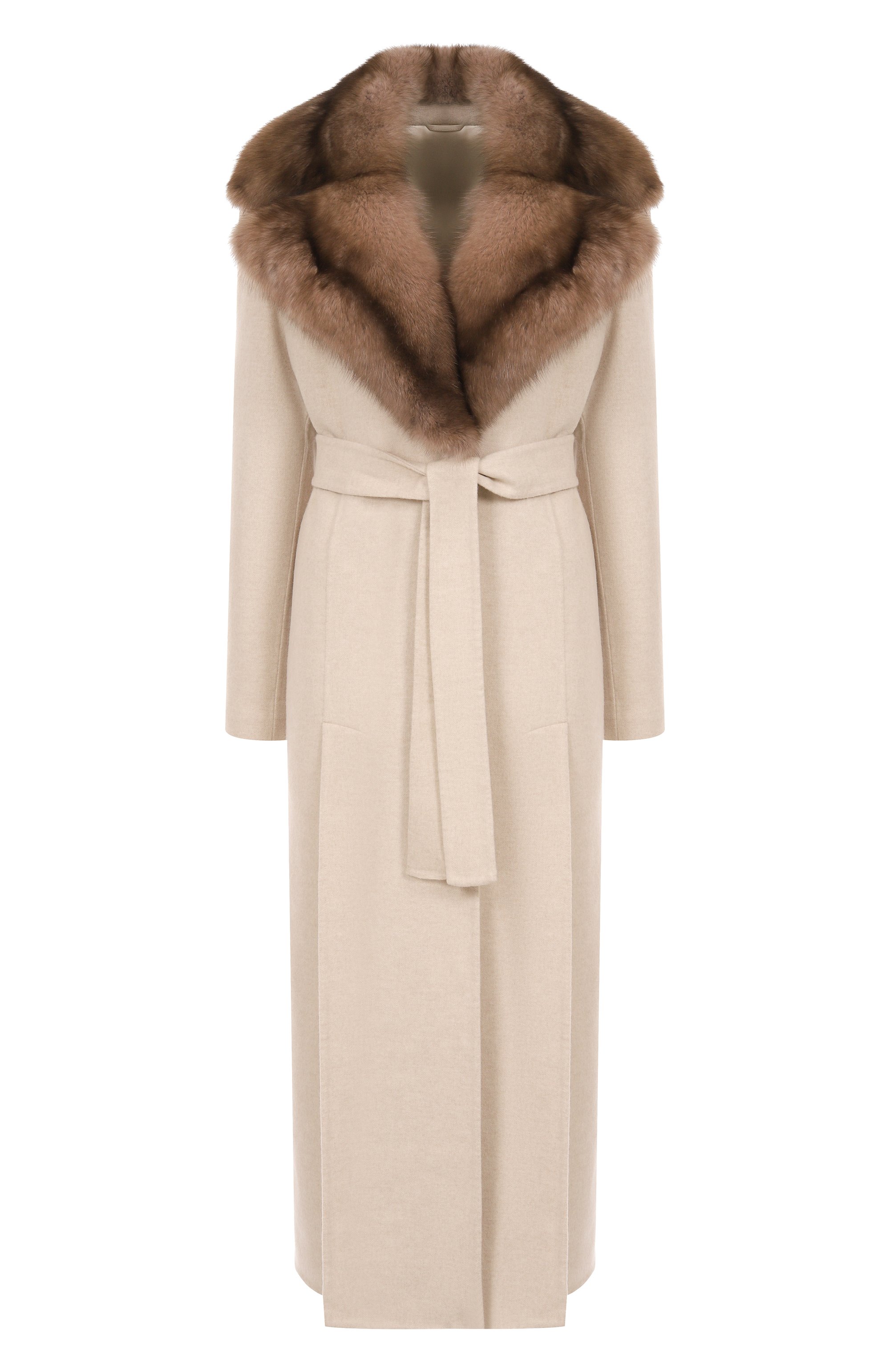 Пальто из шерсти и кашемира с воротником из соболя MVST, арт. FTBPL-X1306-9SB/LP1447, фото 1