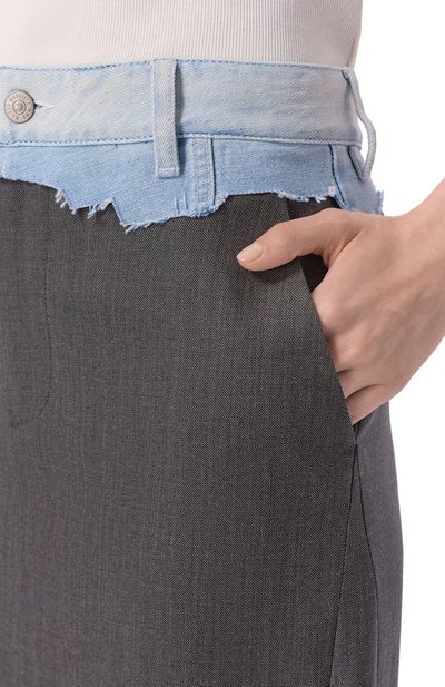 Юбка из шерсти и хлопка MM6, арт. S52MI0027/MTN132, фото 5